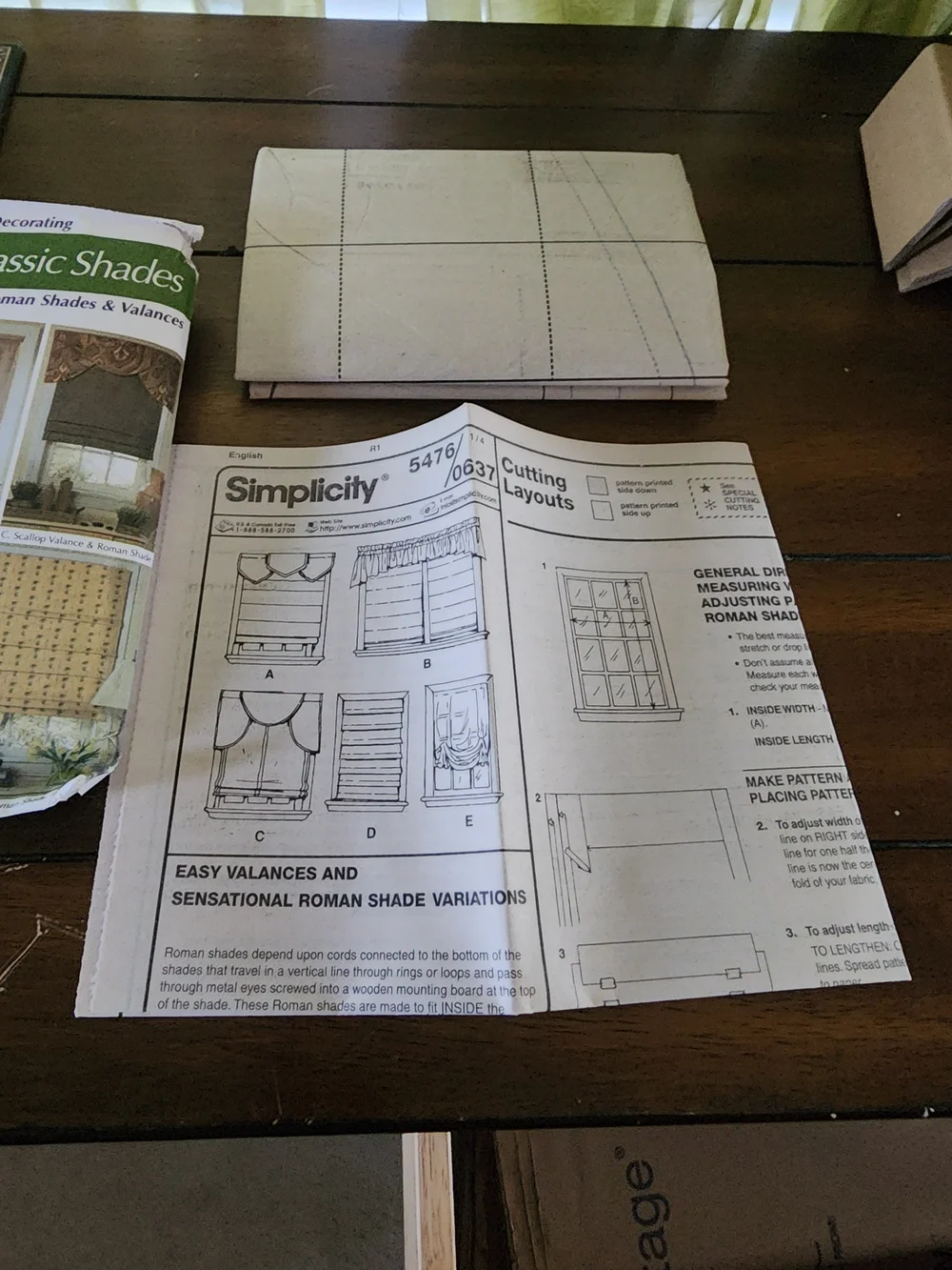 Simplicity Roman Shade Fabric Kit in Beige